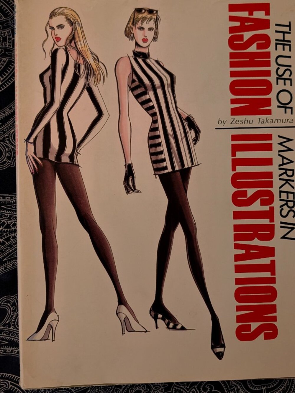 CLASSIC VINTAGE "THE USE OF MARKERS IN FASHION ILLUSTRATIONS" BY ZESHU TAKAMURA.